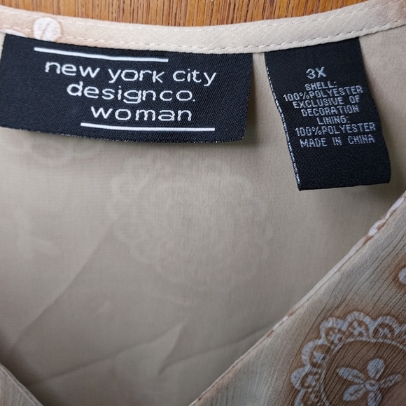 New York City Design Co short-sleeved shirt, women's size 3X - Picture 5 of 6